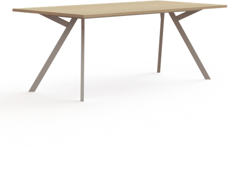 Huislijn Bridge vergadertafel recht - rechthoekige poten