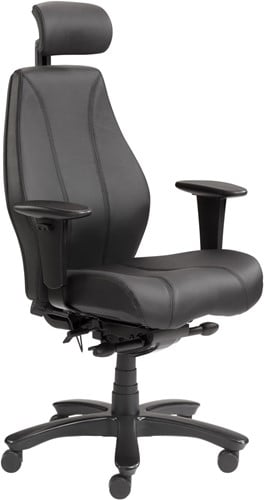 Orange Office Raptor heavy duty 24uurs bureaustoel - leder