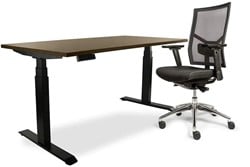Volledige werkplek (zit/sta bureau en NEN-bureaustoel)